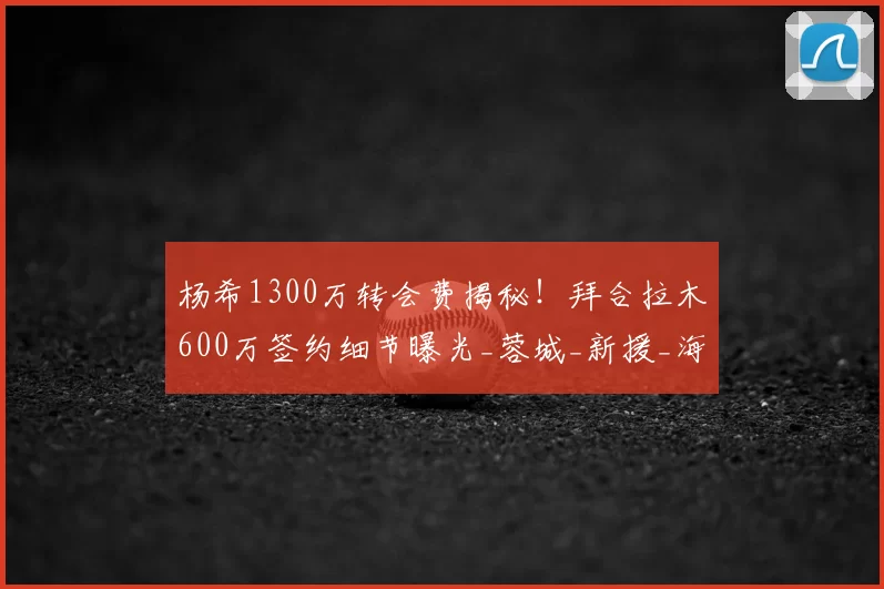 杨希1300万转会费揭秘！拜合拉木600万签约细节曝光_蓉城_新援_海港